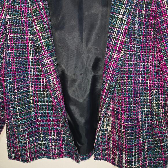 Doncaster Women's Multicolor Silk Blend Tweed Blazer. Size 4. - Picture 6 of 8
